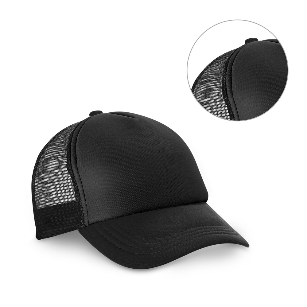 NICOLA BK. Casquette en polyester et mesh (150 g/m²)