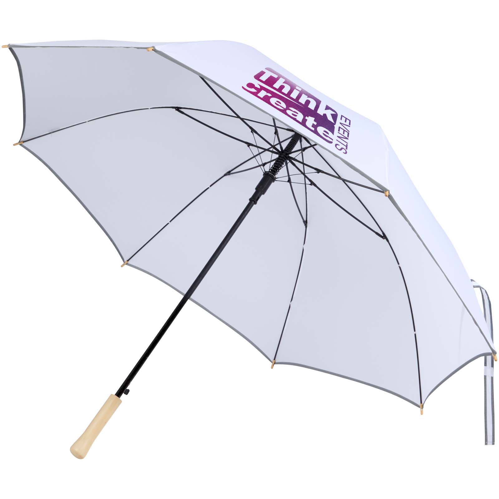 Parapluie tempête Norman 30" personnalisé en RPET, ouverture auto imprimé avec logo