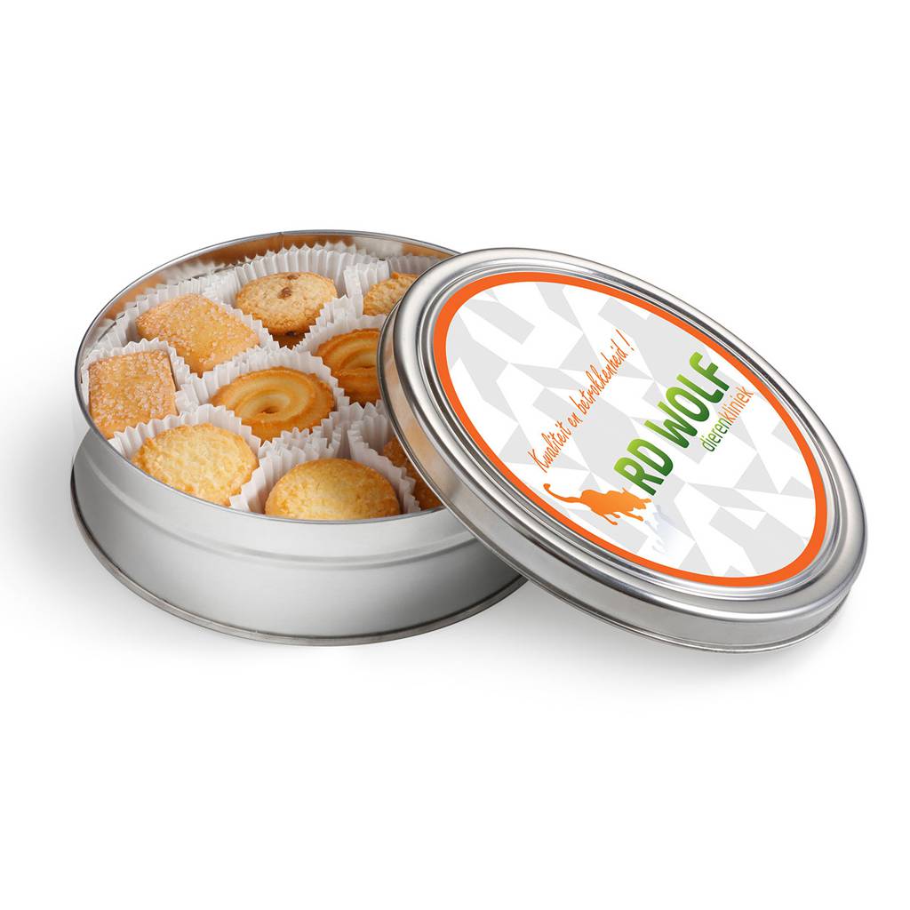 Boîte à biscuits ronde personnalisée - Cristal