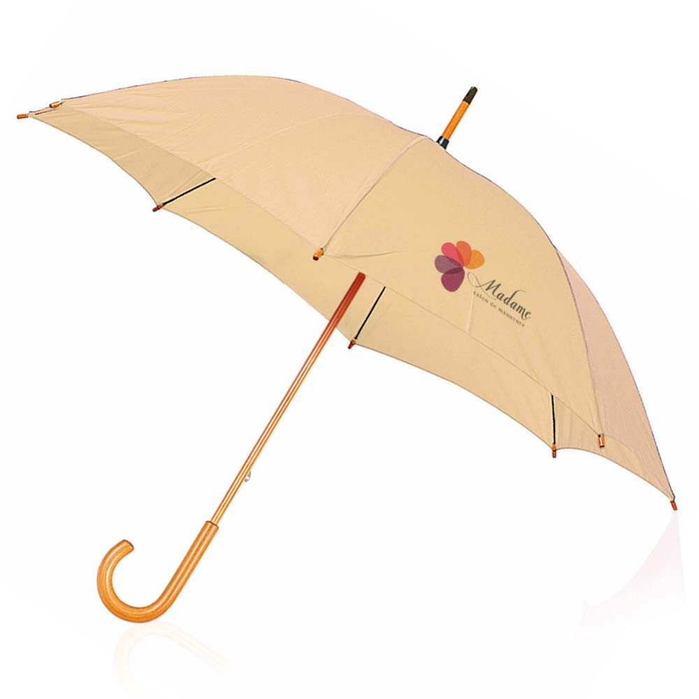 Parapluie personnalisé 105 cm avec poignée en bois - Maël