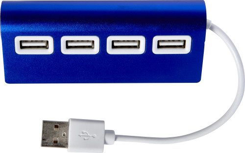 Concentrateur USB en aluminium Quattro - Morlaàs imprimé avec logo