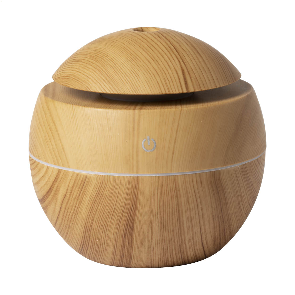 Humidificateur de bureau Wopor personnalisé effet bois avec LED multicolore imprimé avec logo