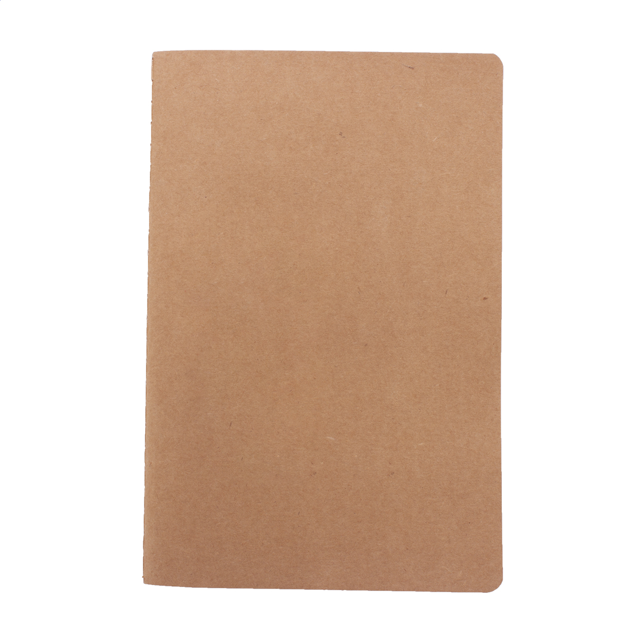Krafty A5 Notizbuch aus Recyclingpapier mit genähtem Einband und Logo