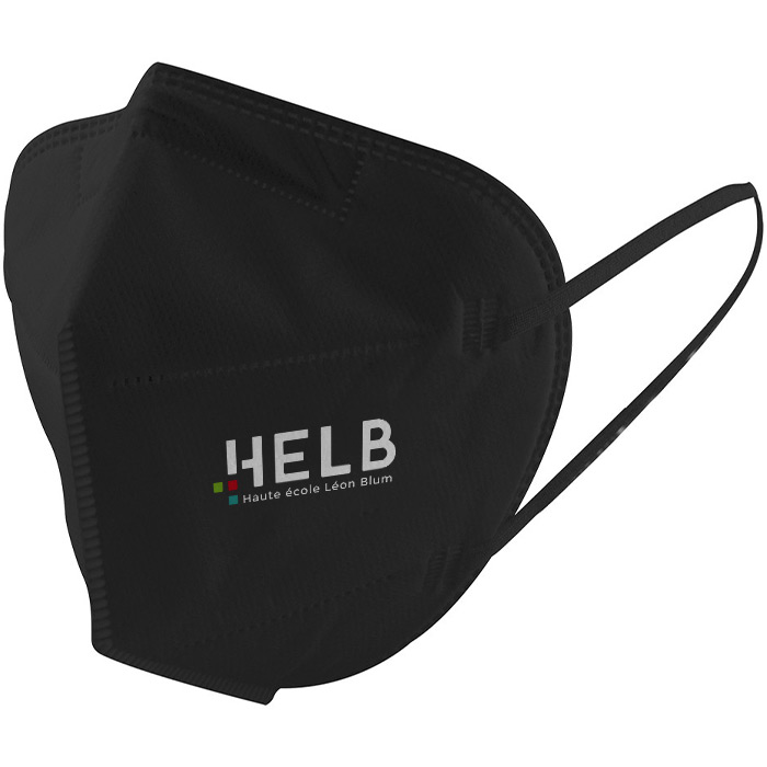 Masque FFP3 noir pour enfant personnalisable  - Fusis