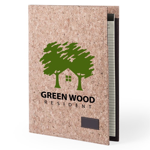 Bloc-note personnalisé A4 avec couverture en liège naturel - Monterrey