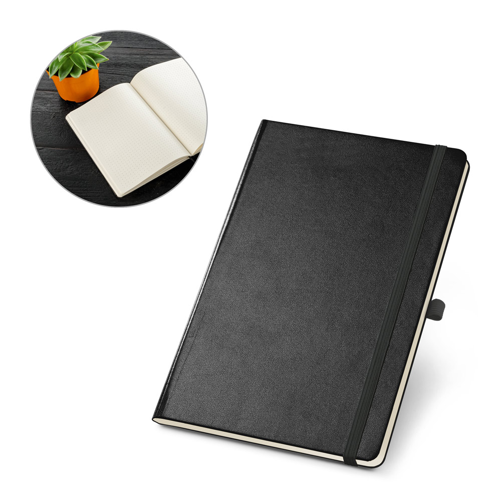 Élégant Bloc-notes à Couverture Rigide à Pois -