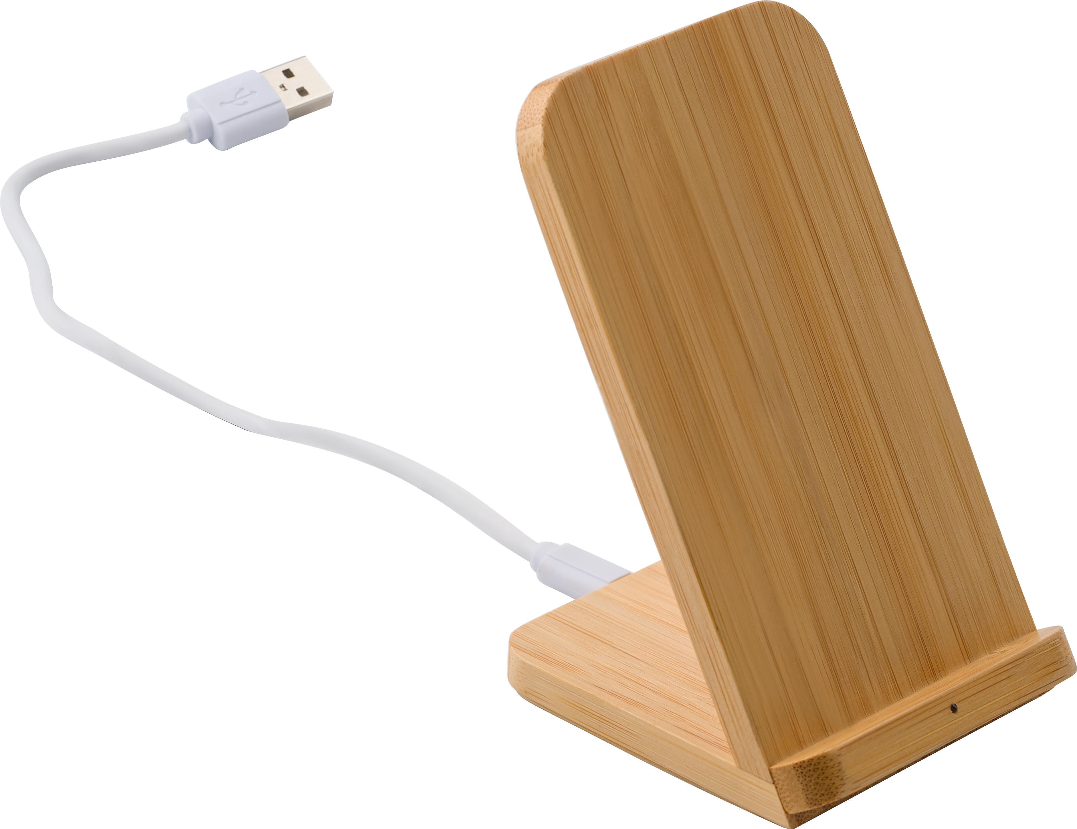 Chargeur sans fil en bambou ÉcoCharge - Saint-Jal