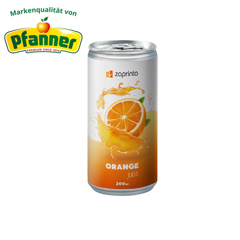 Canette personnalisée de jus d'orange 200ml