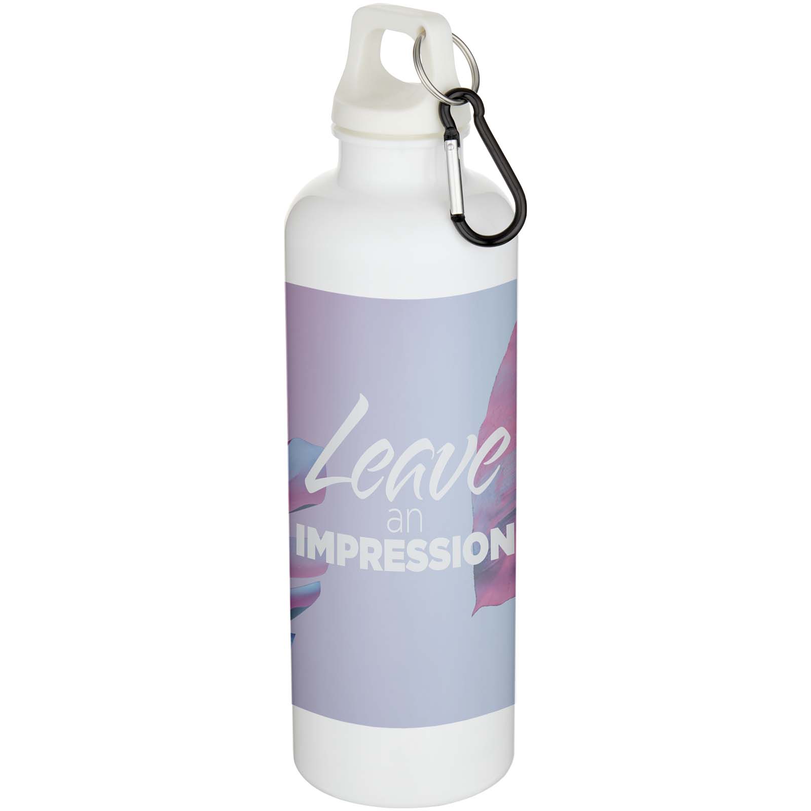 Oregon 750 ml wiederverwendbare Wasserflasche aus recyceltem Plastik mit Karabiner - Werben