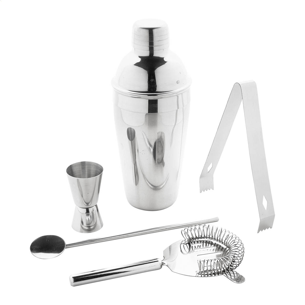 Set à cocktail Sidecar 5 pièces personnalisé en inox avec shaker 550 ml